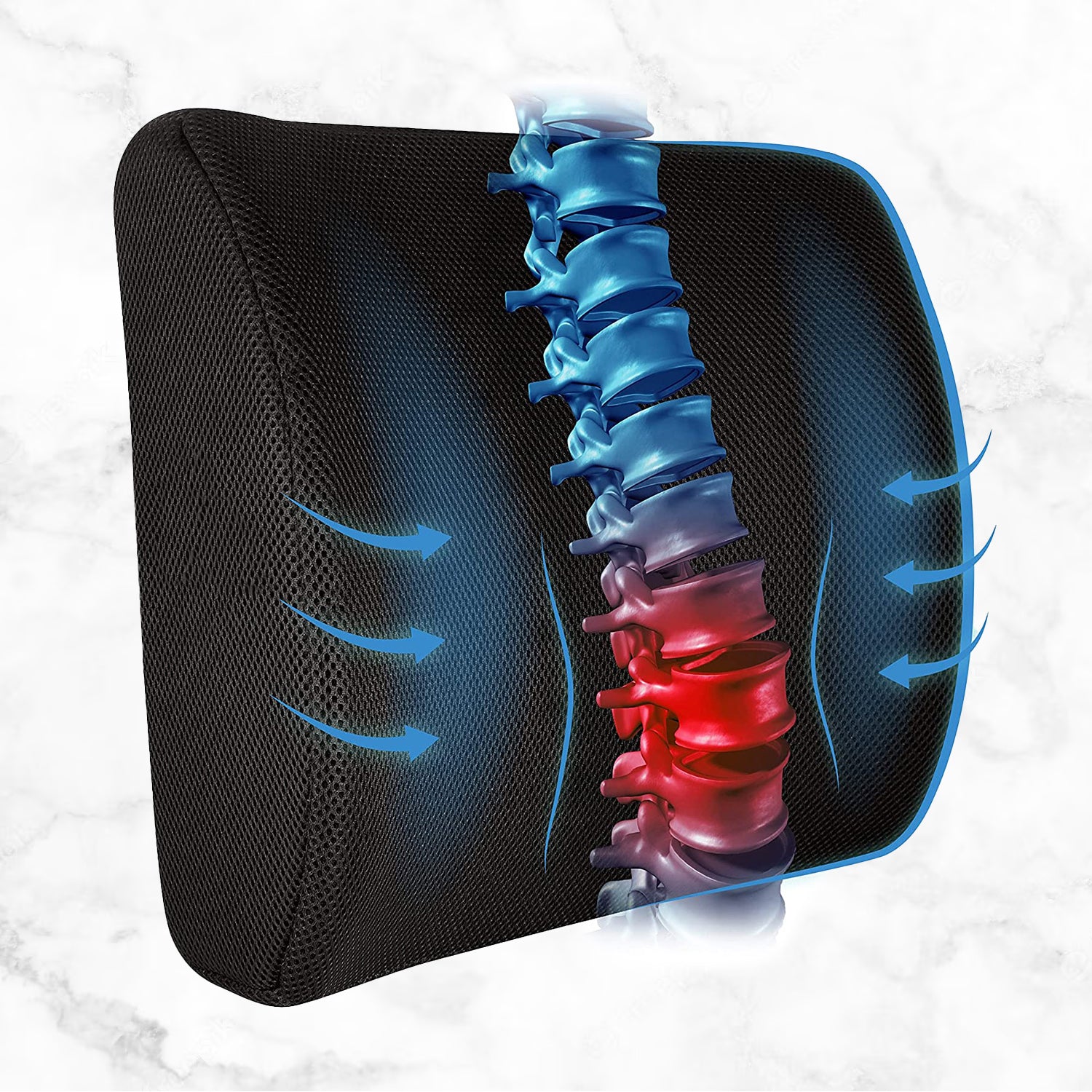 Practical Non-stuffy Lumbar Support Pillow Improve Spinal Posture Health  Care Back Cushion Support Pillow Sleeping